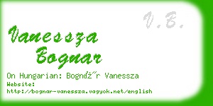 vanessza bognar business card